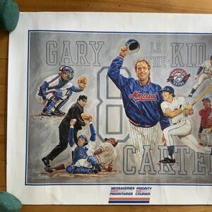Rare 1993 Gary Carter 25th Anniversary Montreal Expos Priority Courier Print